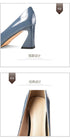 Elegant Pointed Toe Mary Janes with Patent Leather Buckle and Comfortable Middle Heel for Women
